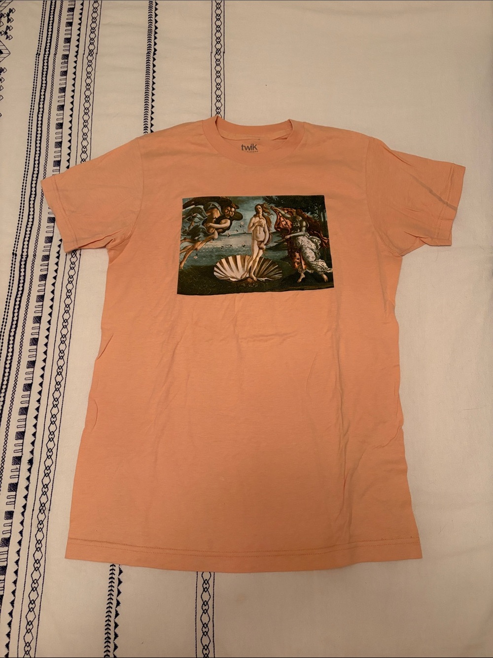 twik Peach Short-Sleeve Graphic Crew Neck Tee
